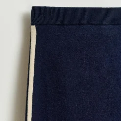 Jupe midi en Laine mélangée Gouvy bleu marine