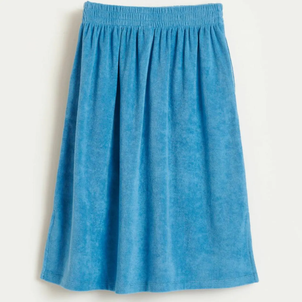 Jupe midi Mona en Coton mélangé bleue