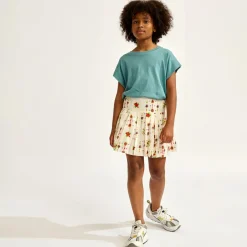 Jupe plissée Haka blanc/multicolore