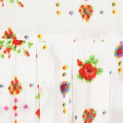 Jupe plissée Haka blanc/multicolore