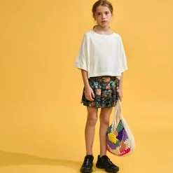 Jupe plissée Vista imprimée noire