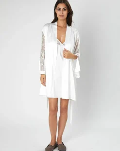 Kimono satiné Précieuse ivoire