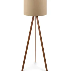 Lampadaire Ayd beige/marron - D.38x140 cm