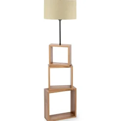 Lampadaire AYD crème - 20x37x140 cm