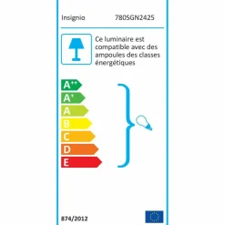 Lampadaire Ayd crème/chêne - 38x140 cm