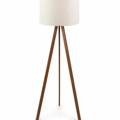 Lampadaire Ayd écru/marron - 38x140x200 cm