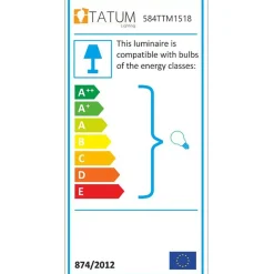 Lampadaire Emek noir/vintage - 30x22x120 cm