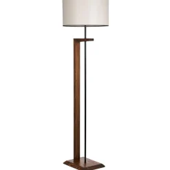 Lampadaire Shery noyer/crème - 24x45x163 cm