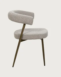 Lot de 4 chaises Agda en tissu et pieds métal