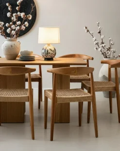 Lot de 2 chaises Soa en teck massif et corde synthétique