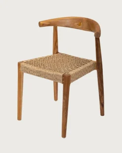 Lot de 2 chaises Soa en teck massif et corde synthétique