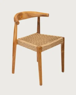 Lot de 2 chaises Soa en teck massif et corde synthétique