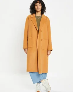 Manteau 100% Laine Chloe light camel