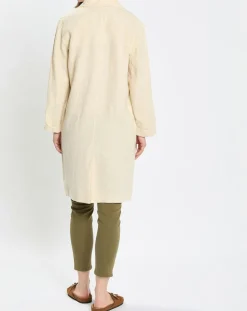Manteau 100% Lin double boutonnage beige