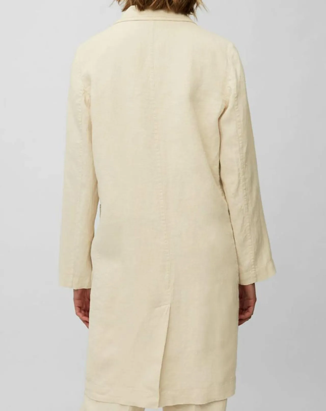 Manteau 100% Lin double boutonnage beige