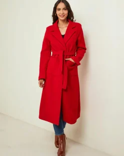 Manteau Camélia rouge