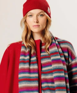 Manteau Dolorès 100% laine evasé rouge