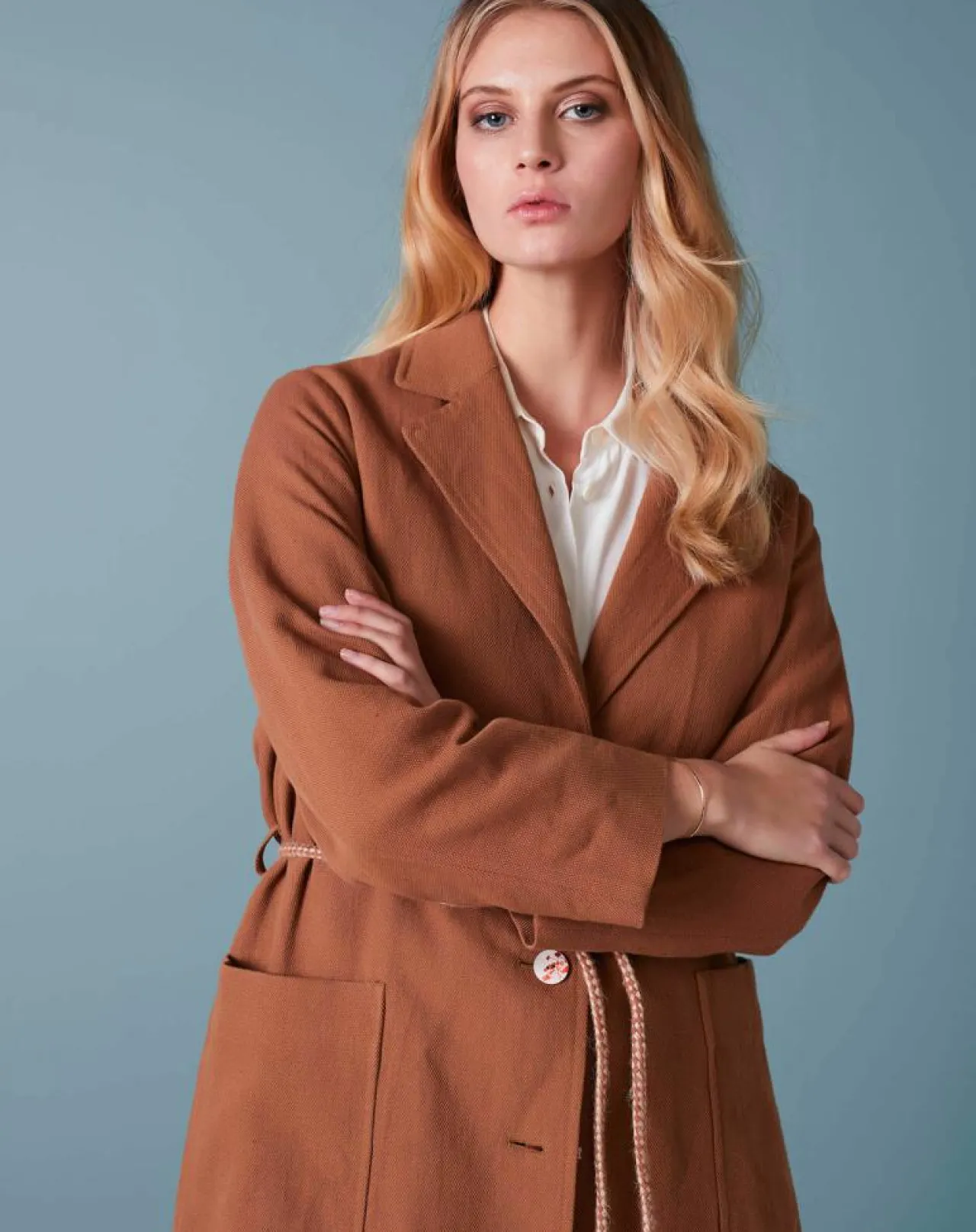 Manteau en Coton & Lin mélangés Chiku écureuil