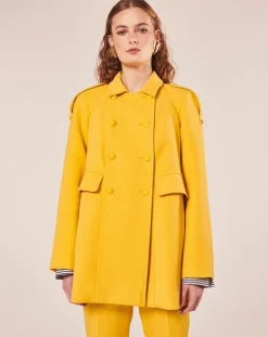 Manteau en double coton jaune