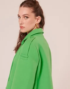 Manteau en double coton vert