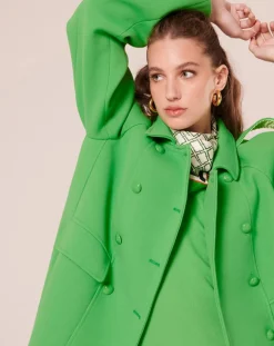 Manteau en double coton vert