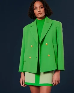 Manteau en double coton vert
