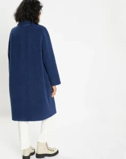 Manteau en Fausse Fourrure Romy indigo