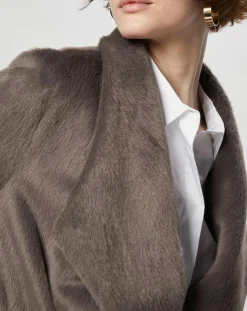 Manteau en Fausse Fourrure Carla zinc