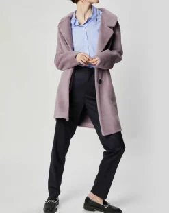 Manteau en Fausse Fourrure Eloise lilas