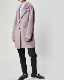 Manteau en Fausse Fourrure Eloise lilas