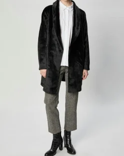 Manteau en Fausse Fourrure Marika noir