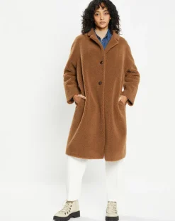 Manteau en Fausse Fourrure Romy toffee
