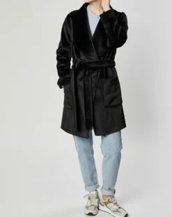 Manteau en Fausse Fourrure Carla noir