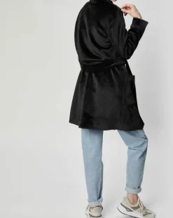 Manteau en Fausse Fourrure Carla noir