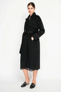 Manteau en Laine mélangé noir