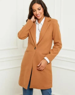 Manteau en Laine mélangée Bérénice camel