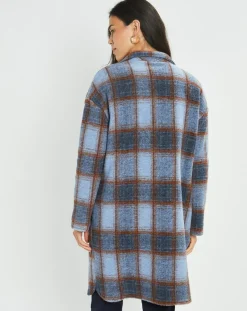 Manteau en Laine mélangée Biba ciel