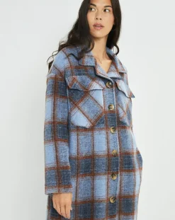 Manteau en Laine mélangée Biba ciel