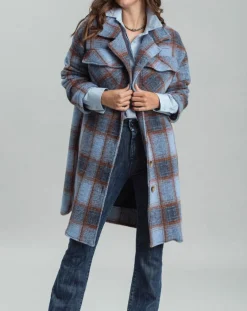 Manteau en Laine mélangée Biba ciel