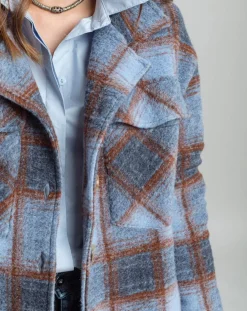 Manteau en Laine mélangée Biba ciel