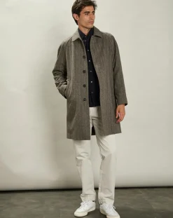 Manteau en Laine mélangée Calvin brun