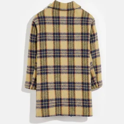 Manteau en Laine mélangée Castor tartan jaune