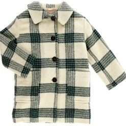 Manteau en Laine mélangée Craft à carreaux marron