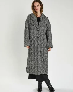 Manteau en Laine mélangée Inès noir