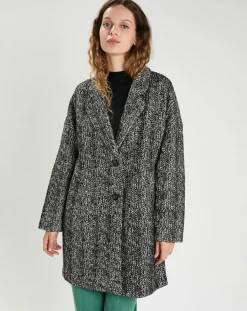 Manteau en Laine mélangée Justine noir