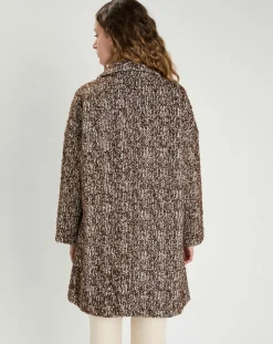 Manteau en Laine mélangée Justine marron
