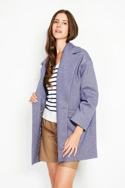 Manteau en Laine mélangée loup