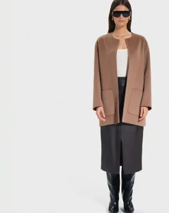 Manteau en Laine mélangée Manoa camel