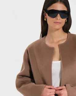 Manteau en Laine mélangée Manoa camel