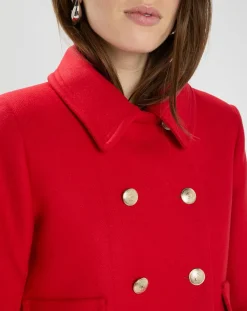 Manteau en Laine mélangée Marc rouge